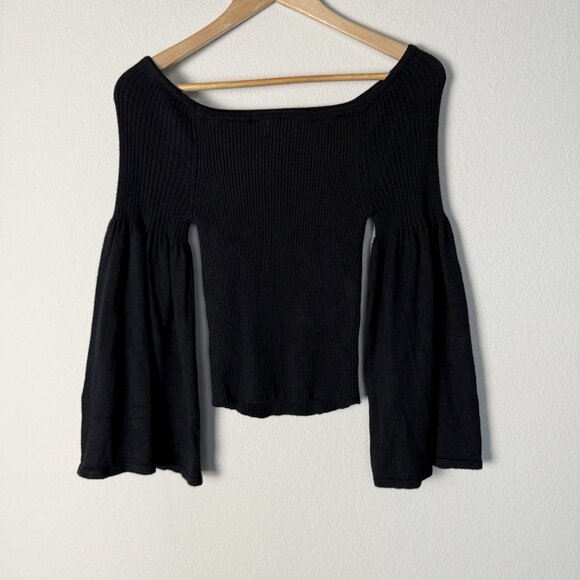 Anthropologie Black Sweater Womens Small Witchy Whimsigoth Dark Fairy Magical - Picture 8 of 12